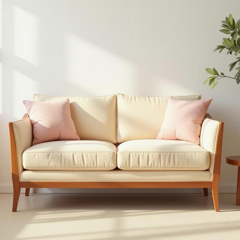 Mid-century Sofa after repair