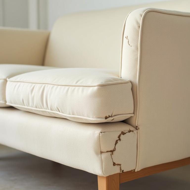 Mid-century Sofa before repair